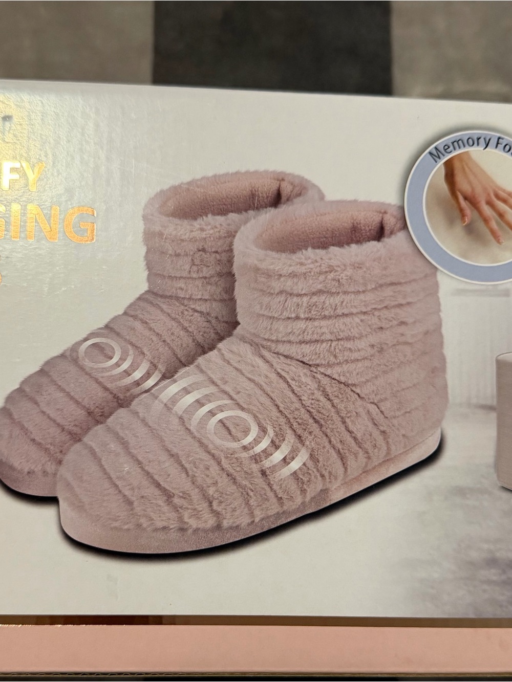healthtex Plush Bootie Slippers in Light Pink